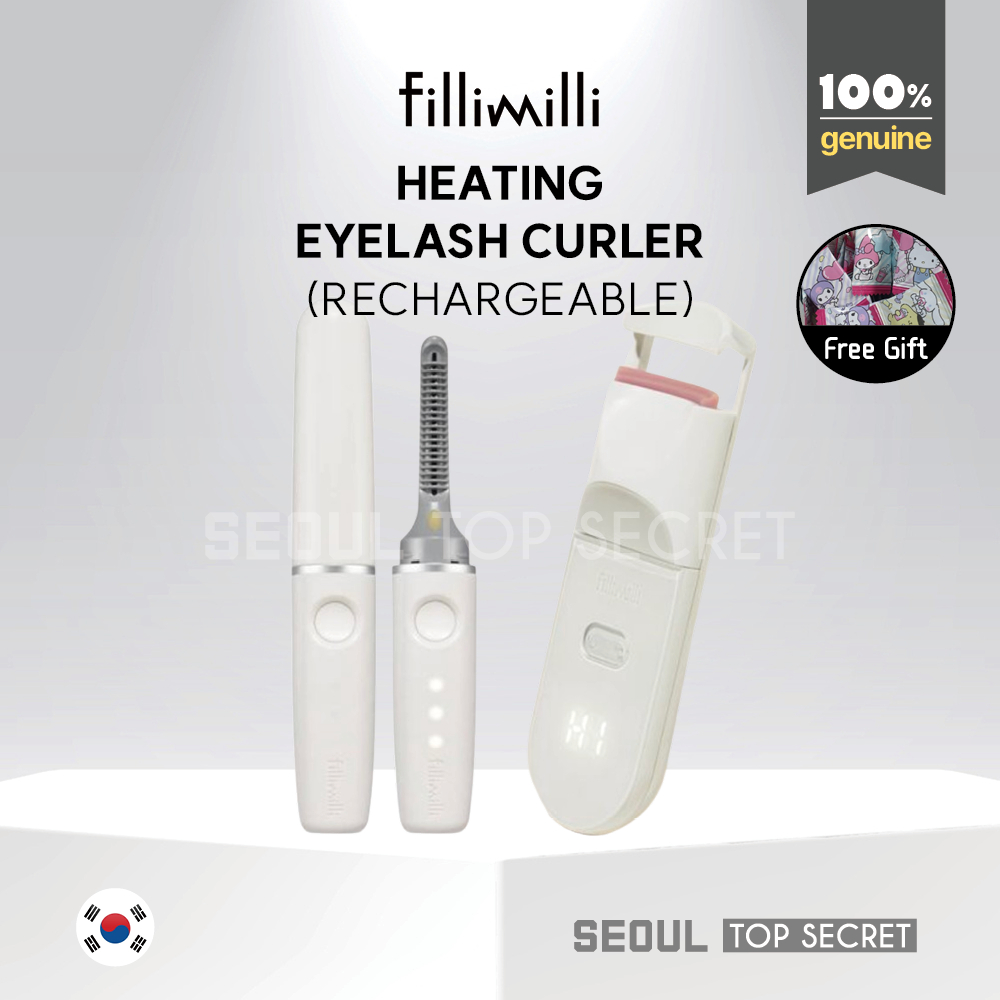 [Fillimilli] Rechargeable Heating Eyelash Curler (Wide Fit, Easy Curling)