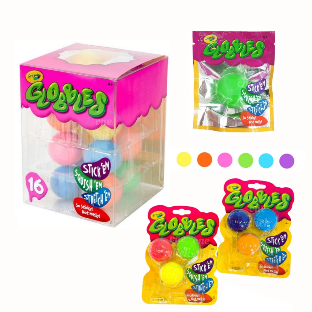 Crayola Globbles 1 ชิ้น 3 ชิ้น 16 ชิ้น Fidget ความเครียดลูกบอล Sensory Squishy ของเล่นสําหรับเด็กผู้ใหญ่สํานักงาน