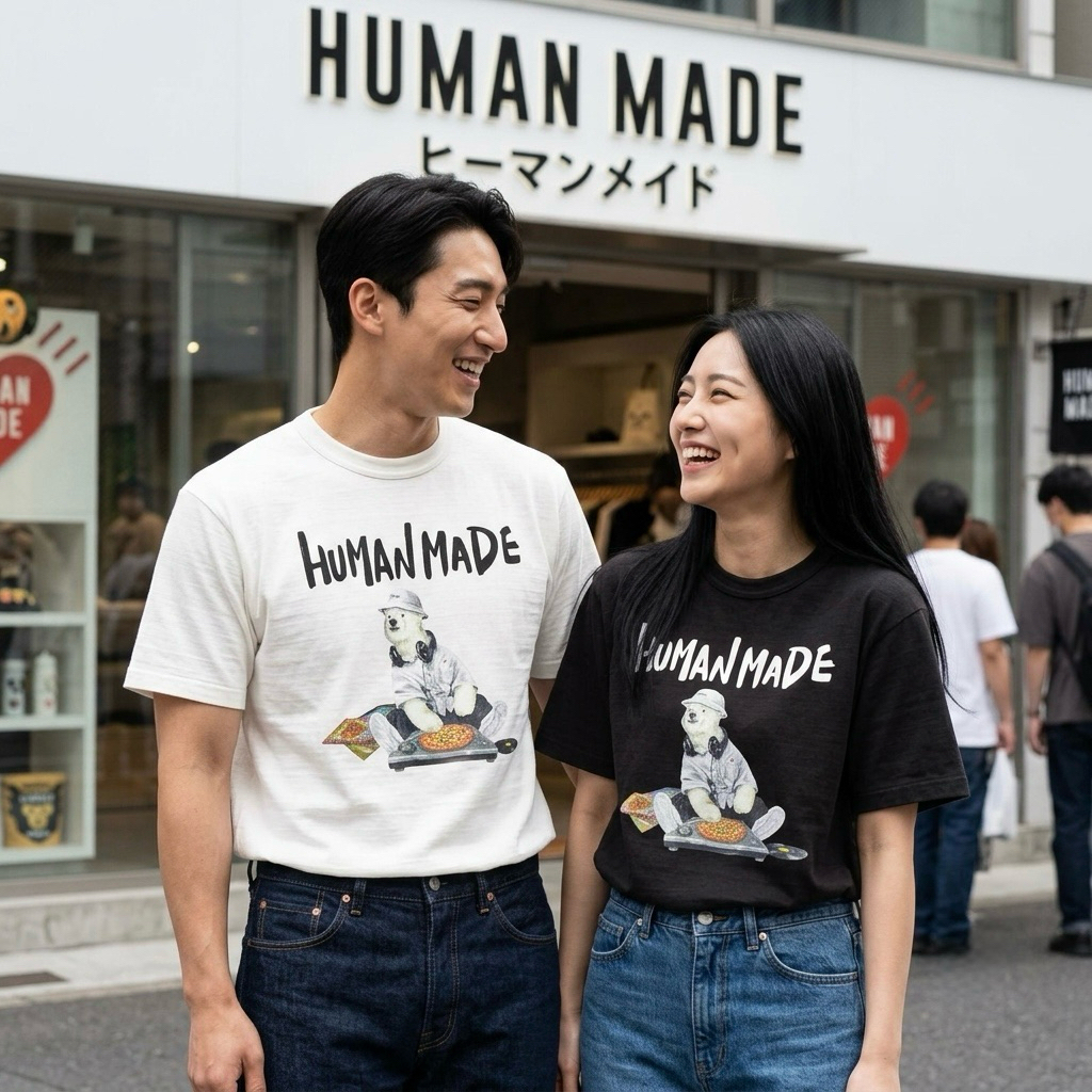พร้อม​ส่ง​ใน​ไทย​ เสื้อยืดลายหมีออกใหม่ Human made GRAPHIC T-SHIRT ของแท้ออกใหม่ล่าสุดดสาร์นี้