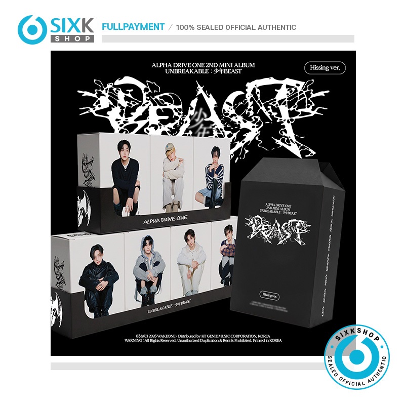 (POB) ALPHA DRIVE ONE (ALD1) 2nd Mini Album [UNBREAKABLE : BEAST] (Hissing ver SET)