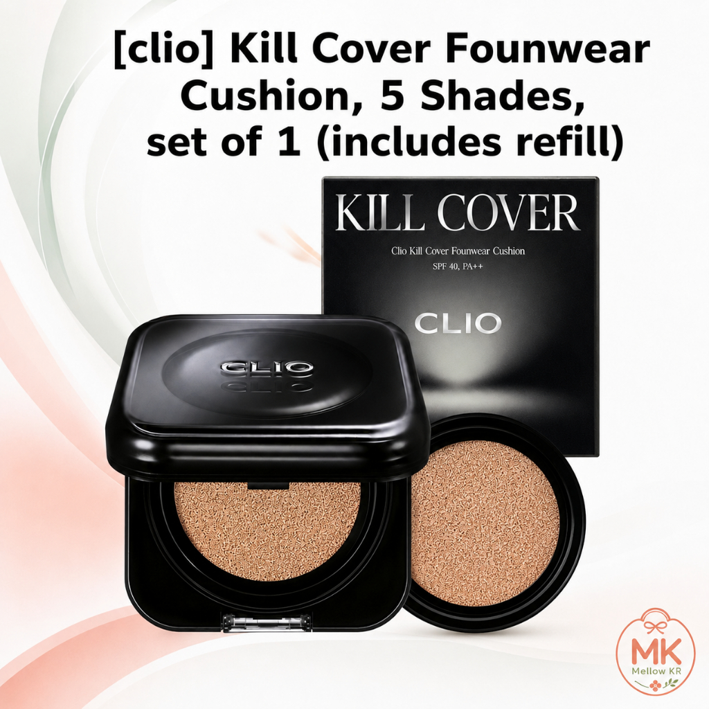 [clio] Kill Cover Founwear Cushion, 5 เฉดสี, 15g + 15g Refill / Korean Cushion Foundation / ของแท้ 1