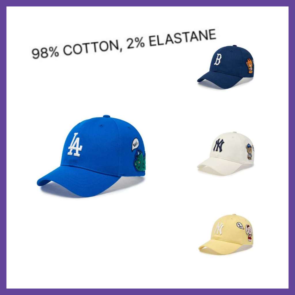 [ML2] 7ACPC126N Mega Bear Friends Speech Bubble Ball Cap NY Yankees Kids Cap
