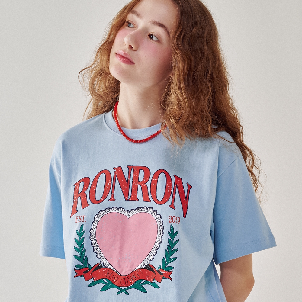 RONRON تيشيرت Heart Laurel Over Fit — صورة 3