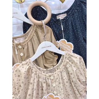 เสื้อแขนสั้นแขนตุ๊กตา ลายดอกไม้หวาน สไตล์น่ารักน่ารัก B23🎀