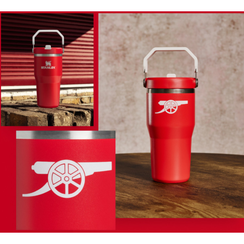 [STANLEY KOREA]1913 x Arsenal IceFlow Flip Straw 2.0 Tumbler 591ml - Arsenal DNA Red