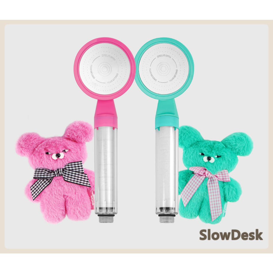 Daelim Bath X Wasan Bear Diclain Filter Showerhead พร้อมชุดห้องน้ําพวงกุญแจตุ๊กตา
