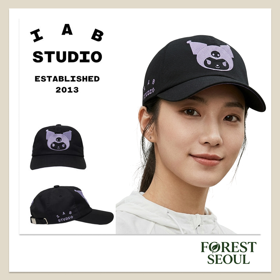 [IAB STUDIO x Sanrio] หมวกปัก Kuromi ของแท้ | หมวกแก๊ปบอลรุ่นพิเศษ | ส่งจากเกาหลี
