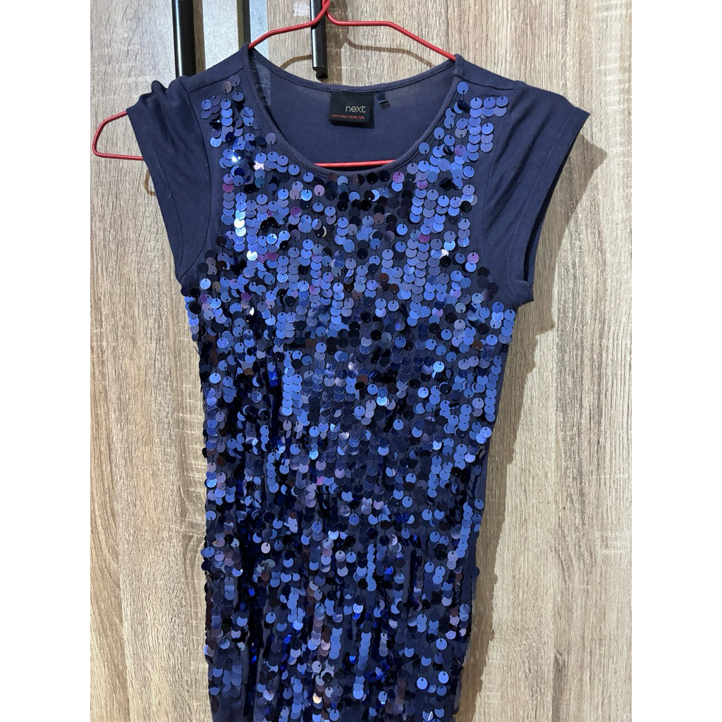 Sparkly Blue Sequin Shirt From England Second Hand
