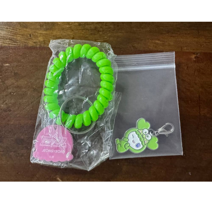 [MERCH] TWICE Japan JYP Pop up Set 2 Jeongyeon - Japan Coil Keychain x Sanrio Keroppi Charm