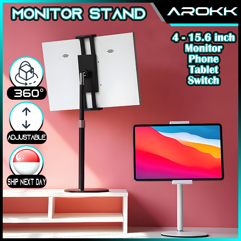 สจ丨ขาตั้งจอภาพแบบพกพา4-15.6นิ้วที่วางโทรศัพท์ที่วางขาตั้งแท็บเล็ตสําหรับวิดีโอสดการประชุมชั้นเรียนออนไลน์