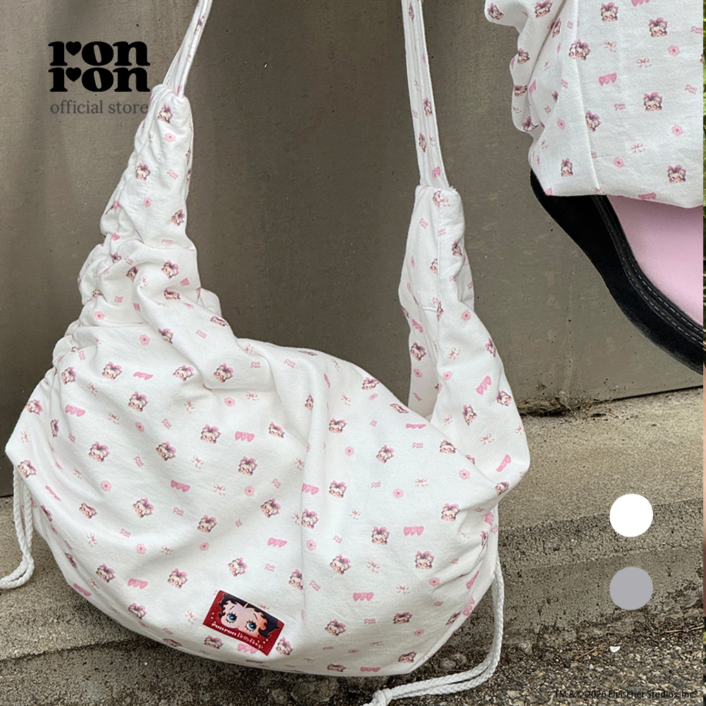 [RONRON] Betty Boop Pattern String Cross Bag / 2colors