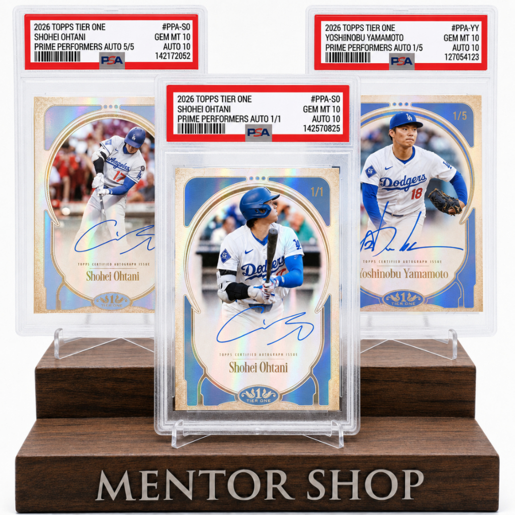 [ร้านเมนเตอร์] ✨ Shohei Ohtani & Yoshinobu Yamamoto Tier One Hologram Custom Facsimile Auto Card – ส