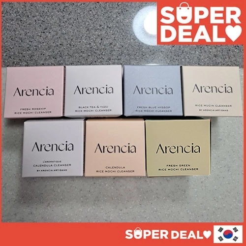 Arencia Rice Mochi Cleanser 120g  Green / Rosehip / Blue Hyssop / Calendula / Black Tea & Yuzu / Ric