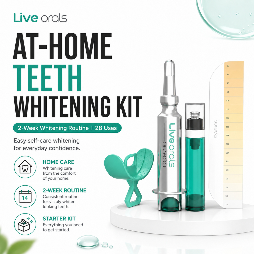 [LIVEORALS] PUREDIA HOME TEETH WHITENING KIT 2-WEEK PROGRAM | 28 ใช้