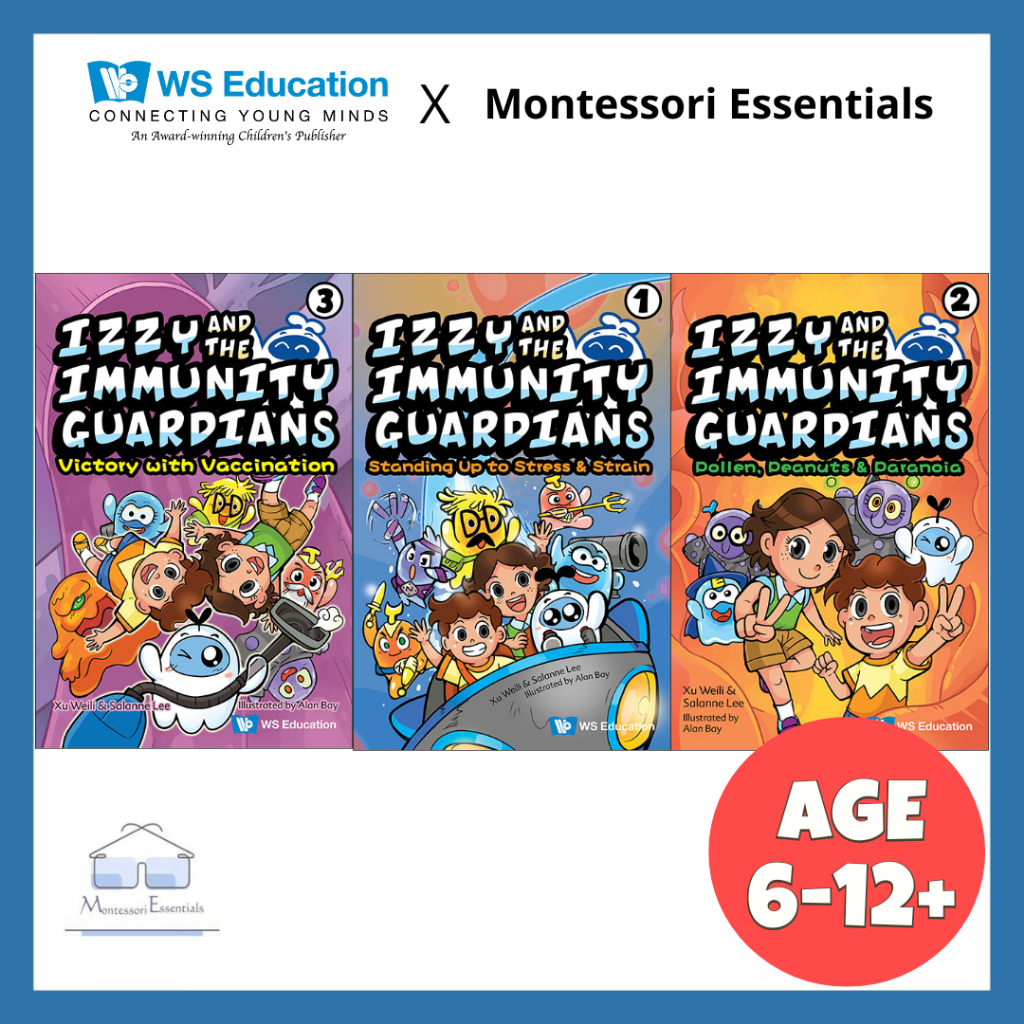 WS E - Izzy and the Immunity Guardians Set 1 เล่มเดียว - อายุ 6-12+ หนังสือนิทานการ์ตูนวิทยาศาสตร์สํ