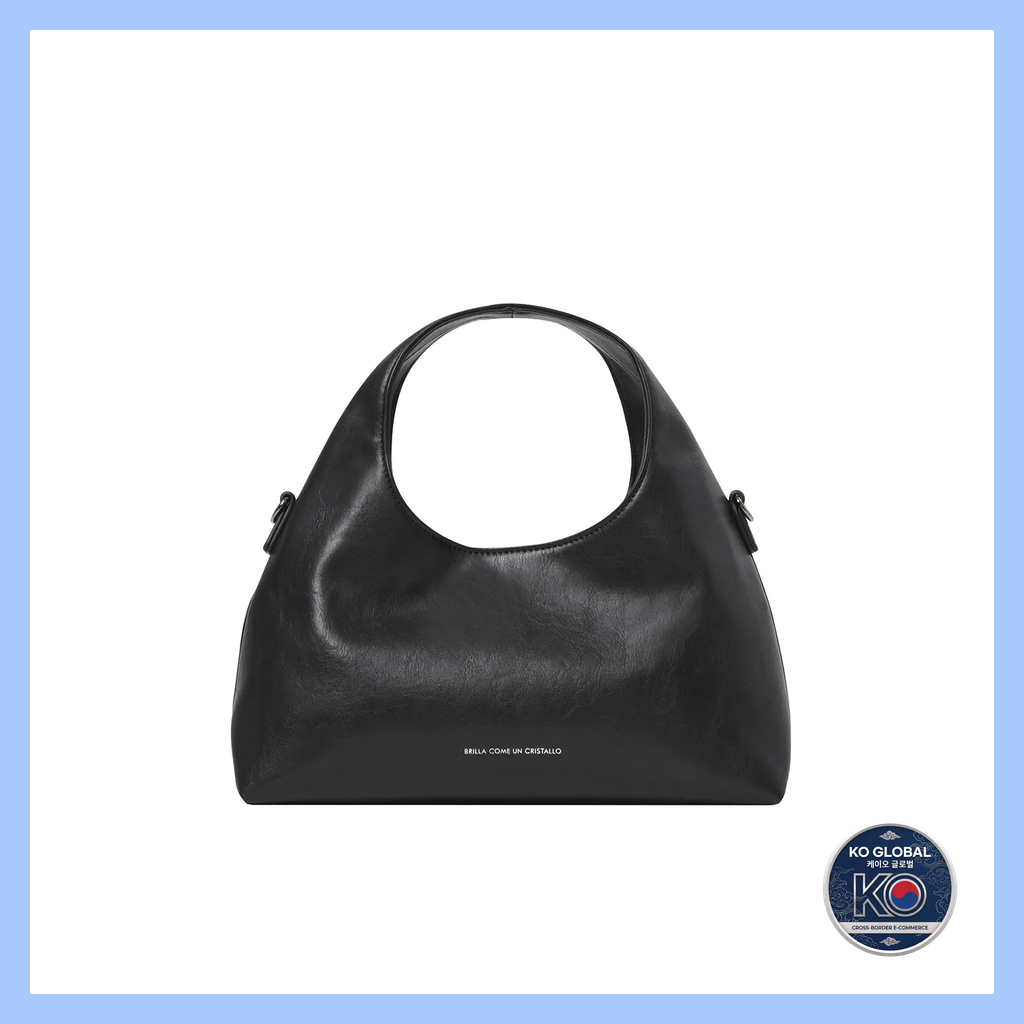 [คลังสินค้าพร้อม 🇰🇷] BBYB Mini Manhattan Hobo Bag (สีดํา) / กระเป๋าสะพายข้างหนัง Vegan 2-Way