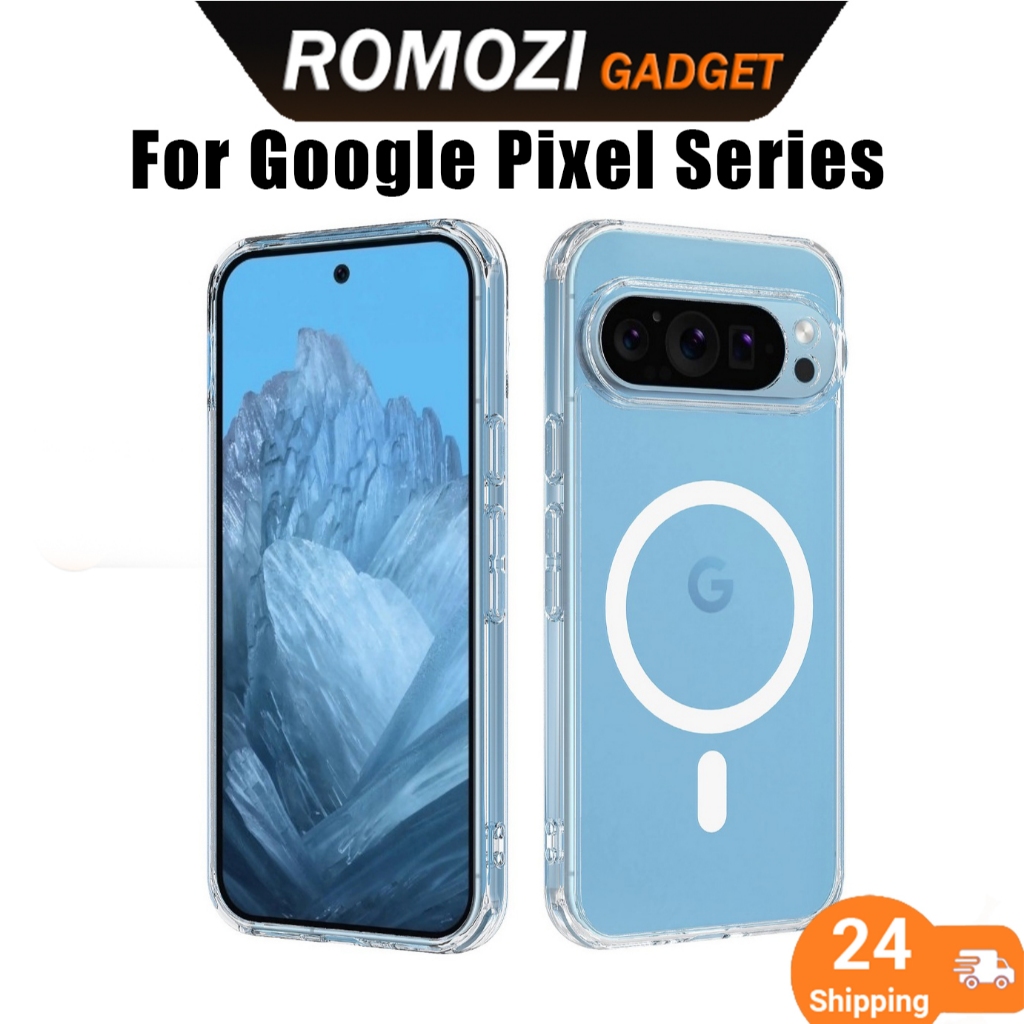 SG  Clear Magnetic เคสโทรศัพท์สําหรับ Google Pixel 11 Pro XL Pixel 10 Pro XL 10A อะคริลิคกรณีเคสโทรศ