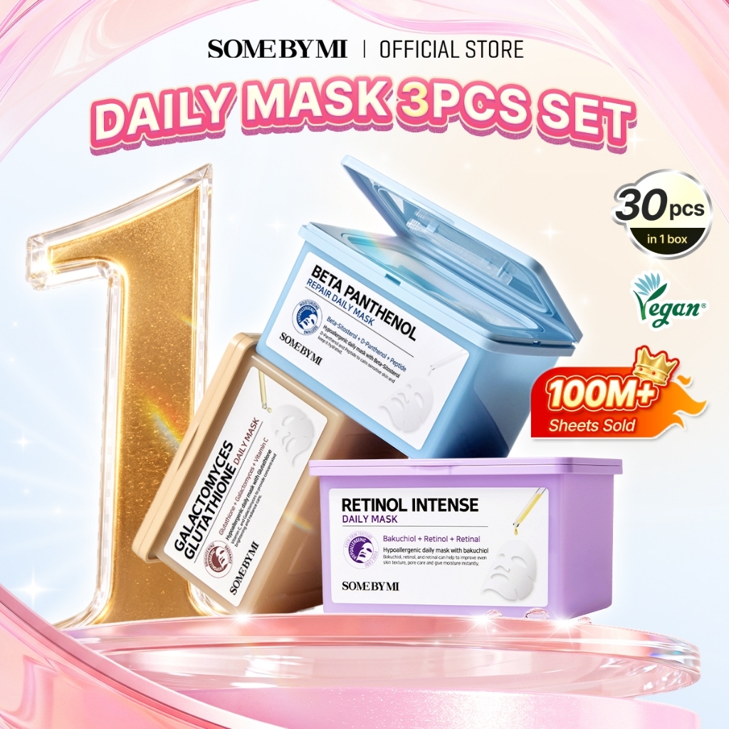 [3-item Bundle Set] SOME BY MI Daily Mask 3-item Set(Yuja, Retinol, Beta, Glutathione)