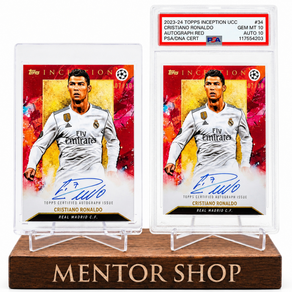[ร้านเมนเตอร์] ✨Cristiano Ronaldo Real Madrid Inception Auto Custom Facsimile ลายเซ็นฟุตบอล Trading 