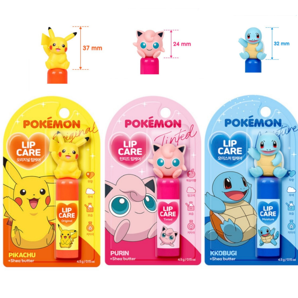 Pokémon Pocket Lip Care – ลิปบาล์มตัวละครน่ารัก 4.5g