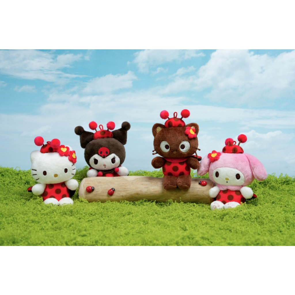 นำเข้าจากเกาหลี Sanrio ซานริโอ Ladybug พวงกุญแจตุ๊กตาเต่าทอง 8cm