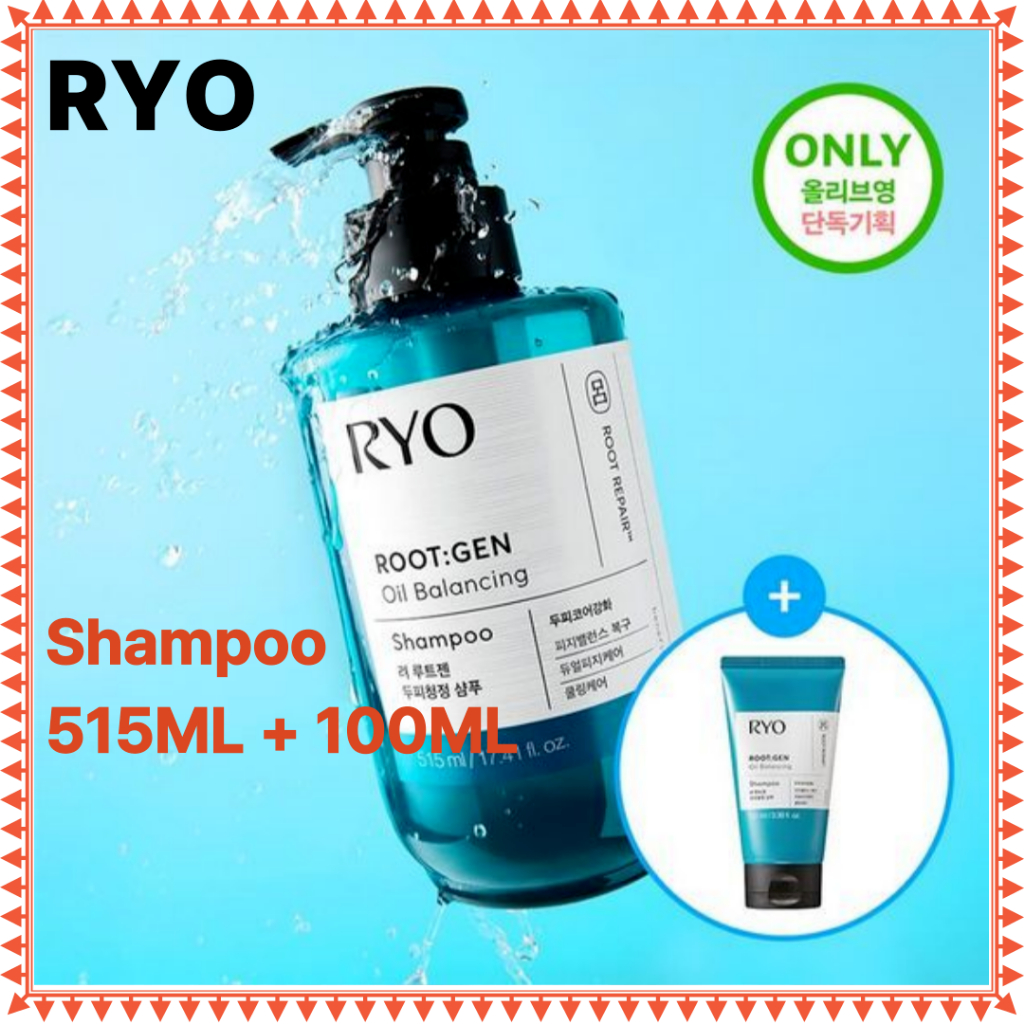 RYO Rootgen Scalp Cooling Purifying Shampoo Set 515ml + 100ml