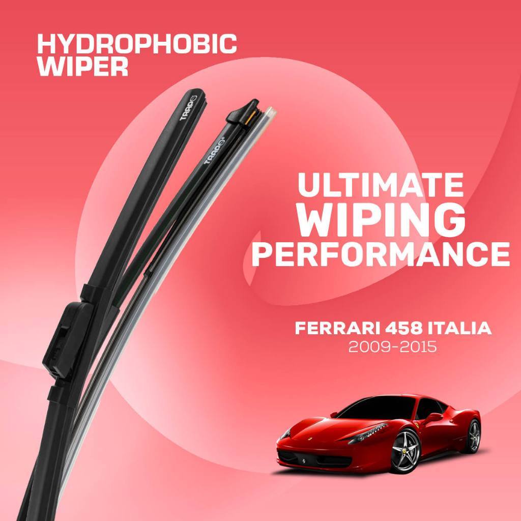 ใบปัดน้ําฝนรถยนต์ Trapo Hydrophobic สําหรับ Ferrari 458 Italia (2009-2015)