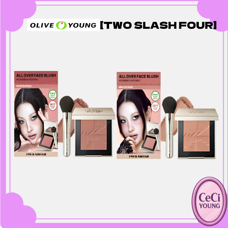[TWO SLASH FOUR] All Over Face Blush (13 สี)/ NEW Vanilla Crush (+แปรง) /แป้งเกาหลี Blusher
