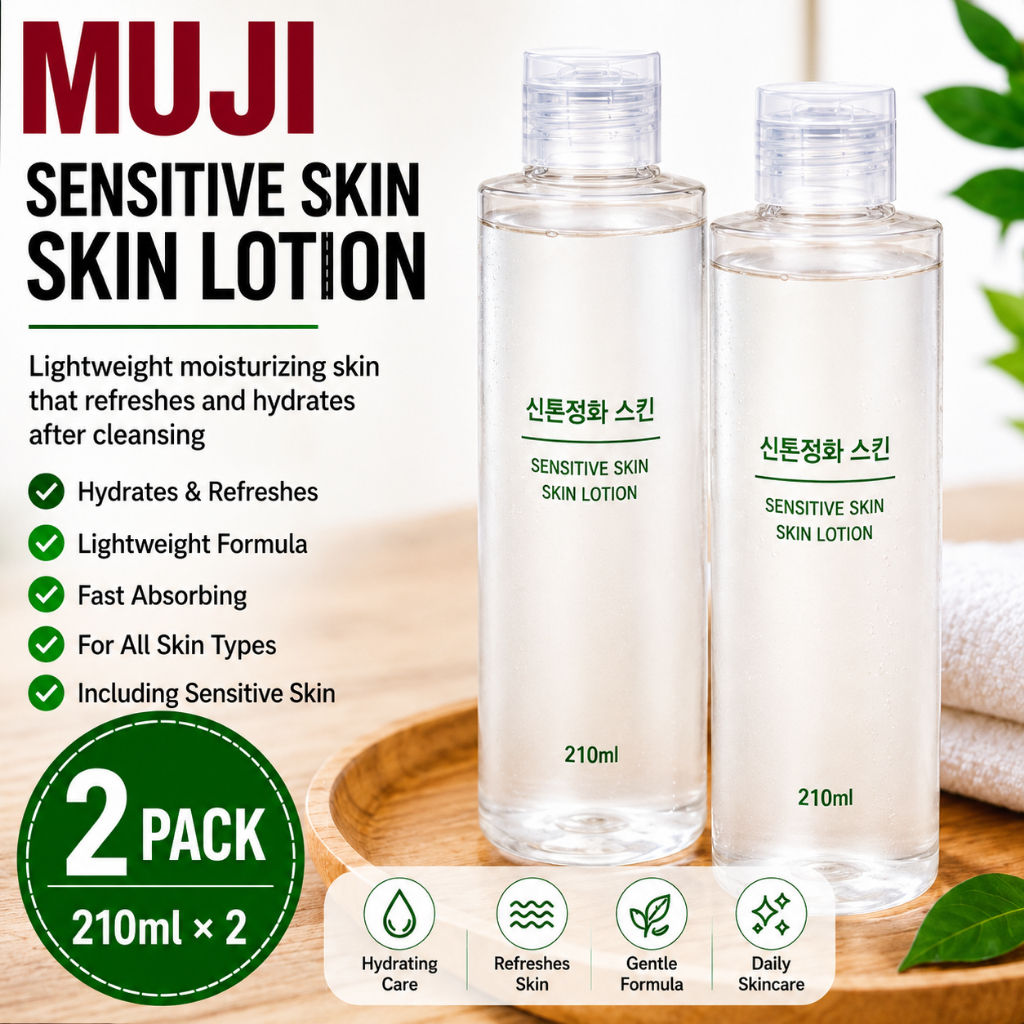 Sensitive Skin Lotion 210ml 2 Pack Hydrating Facial Skin Toner Set MUJI