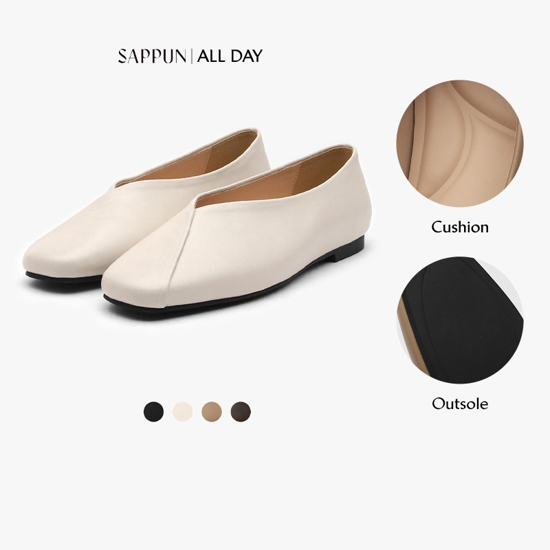 26FW [SAPPUN] Rozena Round Flats (1cm) รองเท้าส้นแบนหัวมน