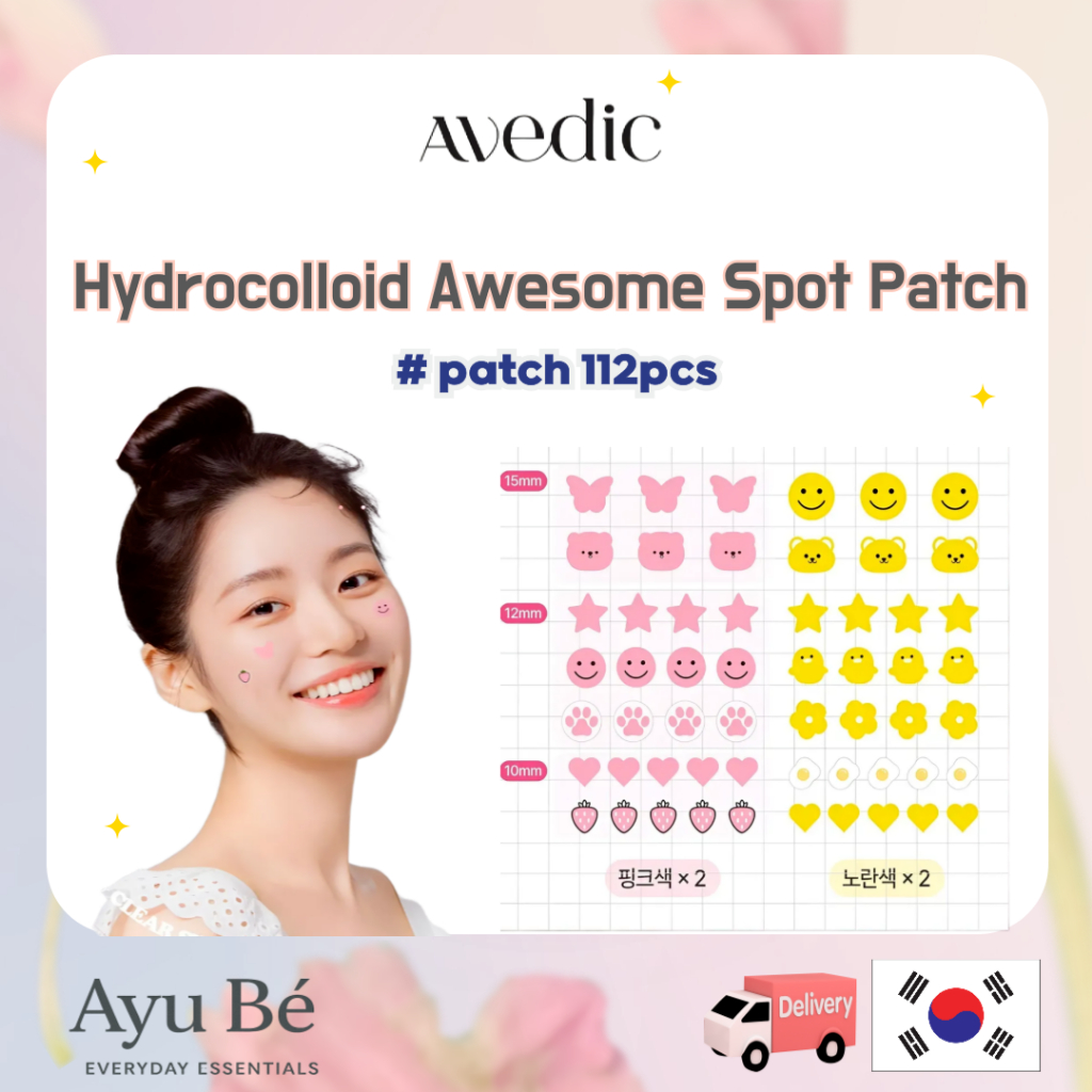 [AVEDIC] avedic Hydrocolloid Awesome Spot Patch (112 ชิ้น / ชมพู & เหลือง)