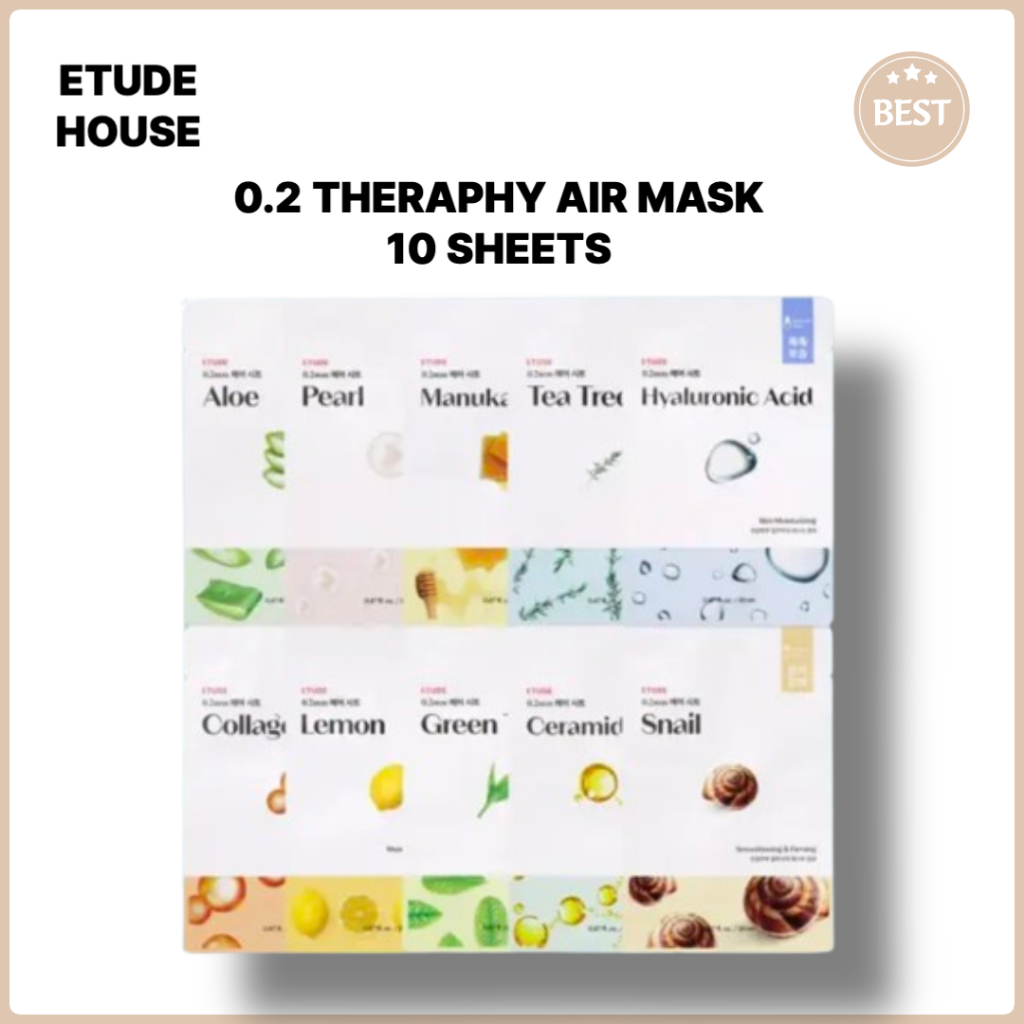 [Etude House] 0.2 Therapy Air Mask x10 แผ่นจากเกาหลี K-Beauty เกาหลี