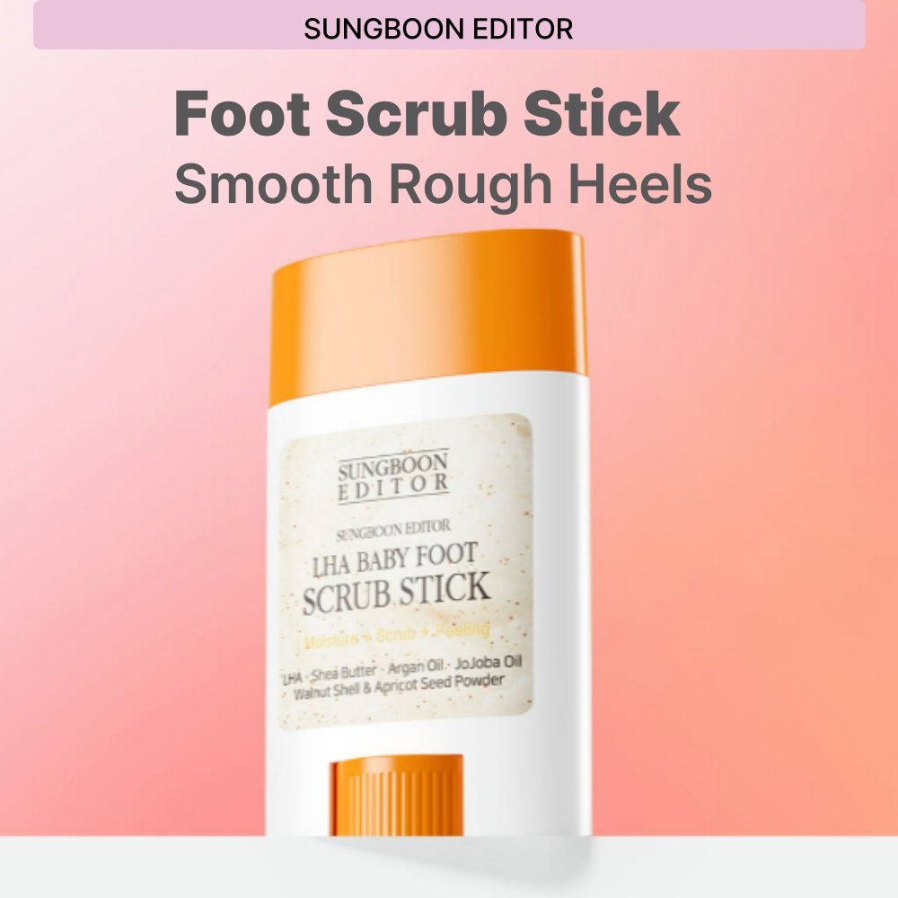 SUNGBOON EDITOR LHA Baby Foot Scrub Stick Exfoliating Foot Stick Heel Care for Dry Rough Feet & Crac