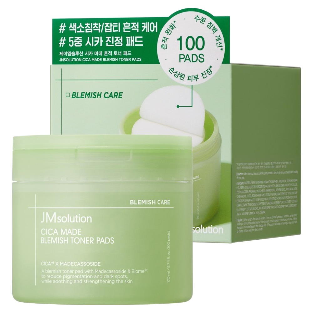 JMsolution Cica Made Toner Pad 170ml 100 แผ่น 1 ชิ้น Toner Pad