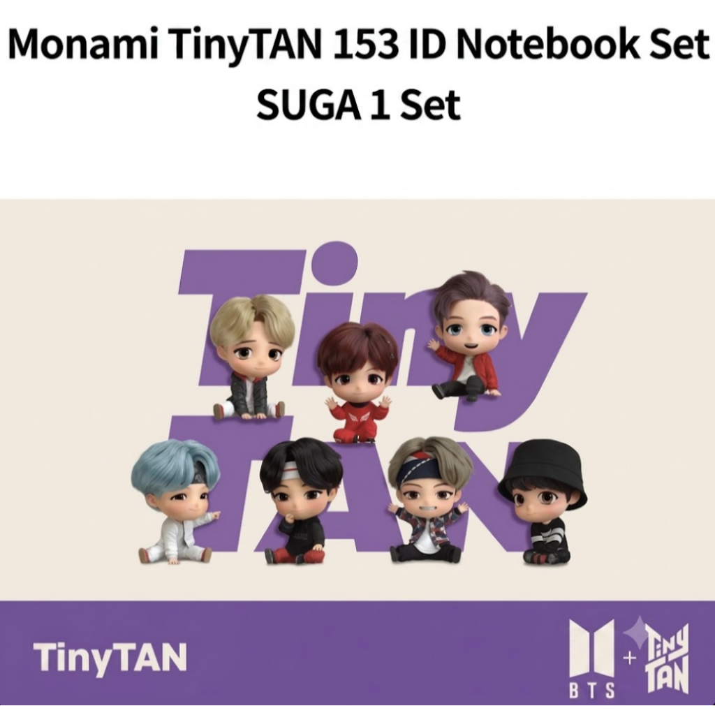 [Monami] TinyTAN 153 ID Premium Pen & Note Set (1 ปากกา + 3 Notes) 0.7mm Black / K-Stationery Goods