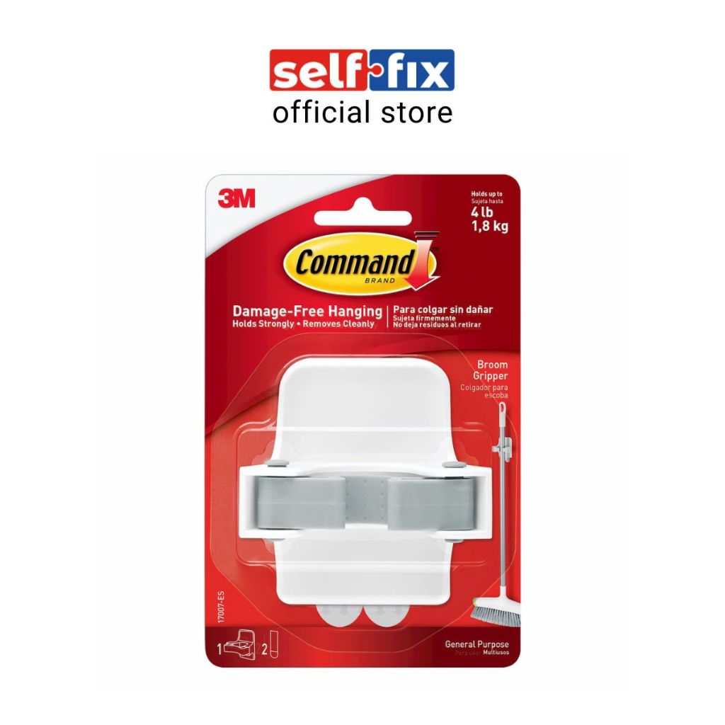 3M Command 17007-ES ไม้กวาด Gripper / 17007BGVP Value Pack