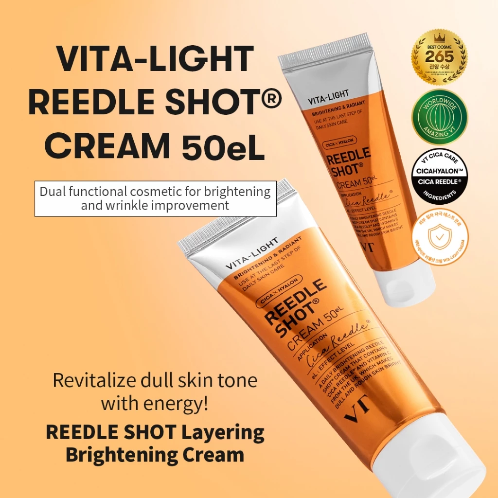 [VT] Reedle Shot Cream 50eL (วิตามิน, Centella Asiatica, 300Da Hyaluronic Acid) Brightening, Soothing, Moisturizing layering cream [Official Flagship] thumbnail 3