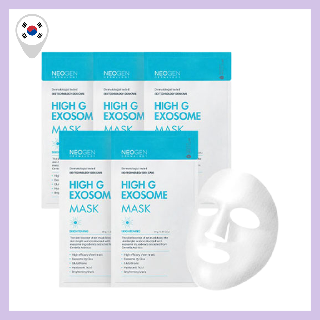 [NEOGEN] Dermalogy High G Exosome Mask 5Packs Hydrating Facial Sheet Mask for Daily Skincare