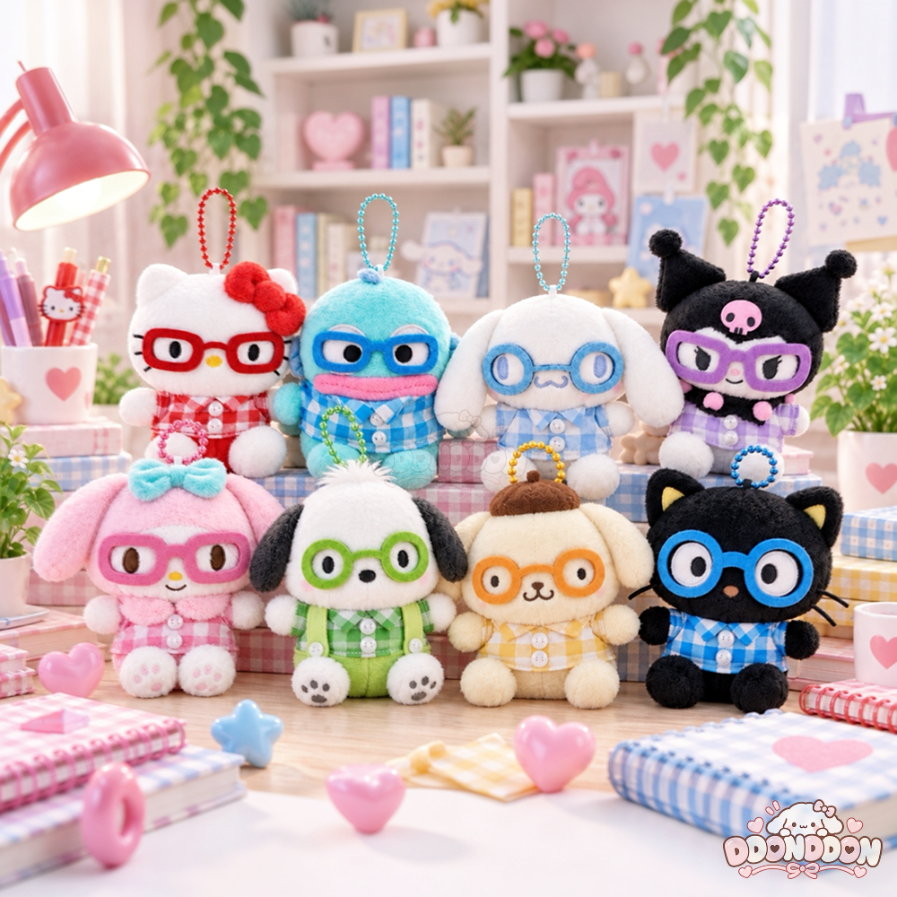 🇰🇷 นำเข้าจากเกาหลี Sanrio ซานริโอ Nerd พวงกุญแจตุ๊กตาเนิร์ด 8cm / 13cm