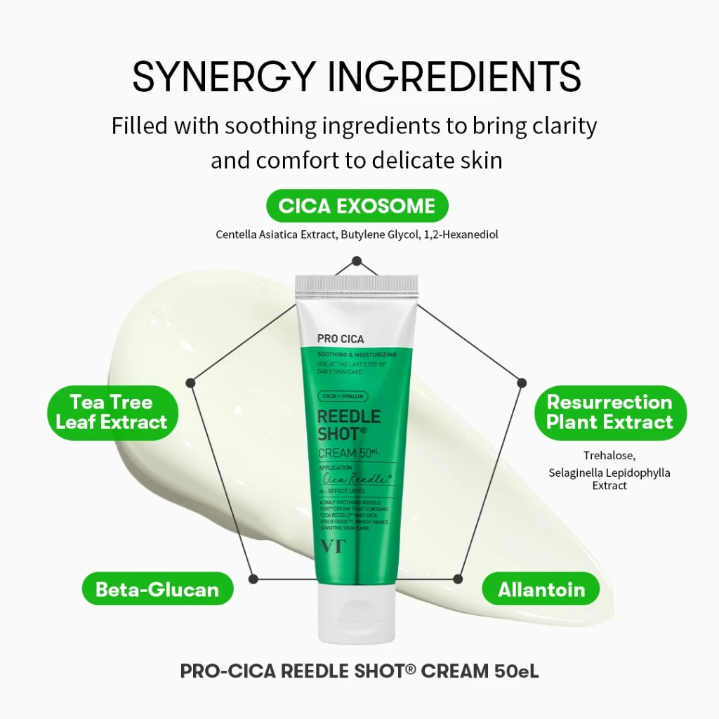 [VT] Reedle Shot Cream 50eL (วิตามิน, Centella Asiatica, 300Da Hyaluronic Acid) Brightening, Soothing, Moisturizing layering cream [Official Flagship] thumbnail 9