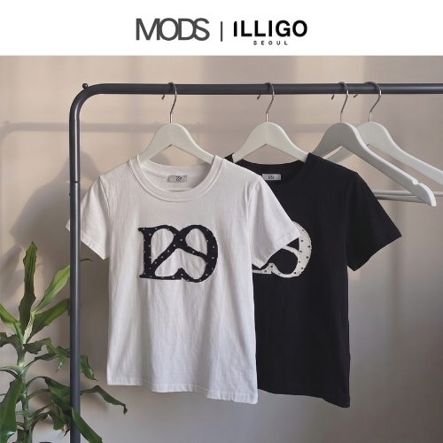 [Illigo] 129 Logo Patch T-Shirt/ 2 colors