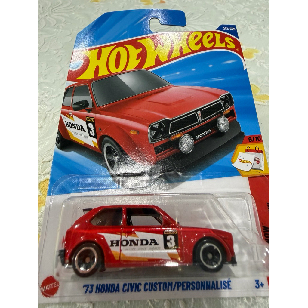 Hotwheels รถเหล็กสะสม 73 Honda civic Custom/personnalise
