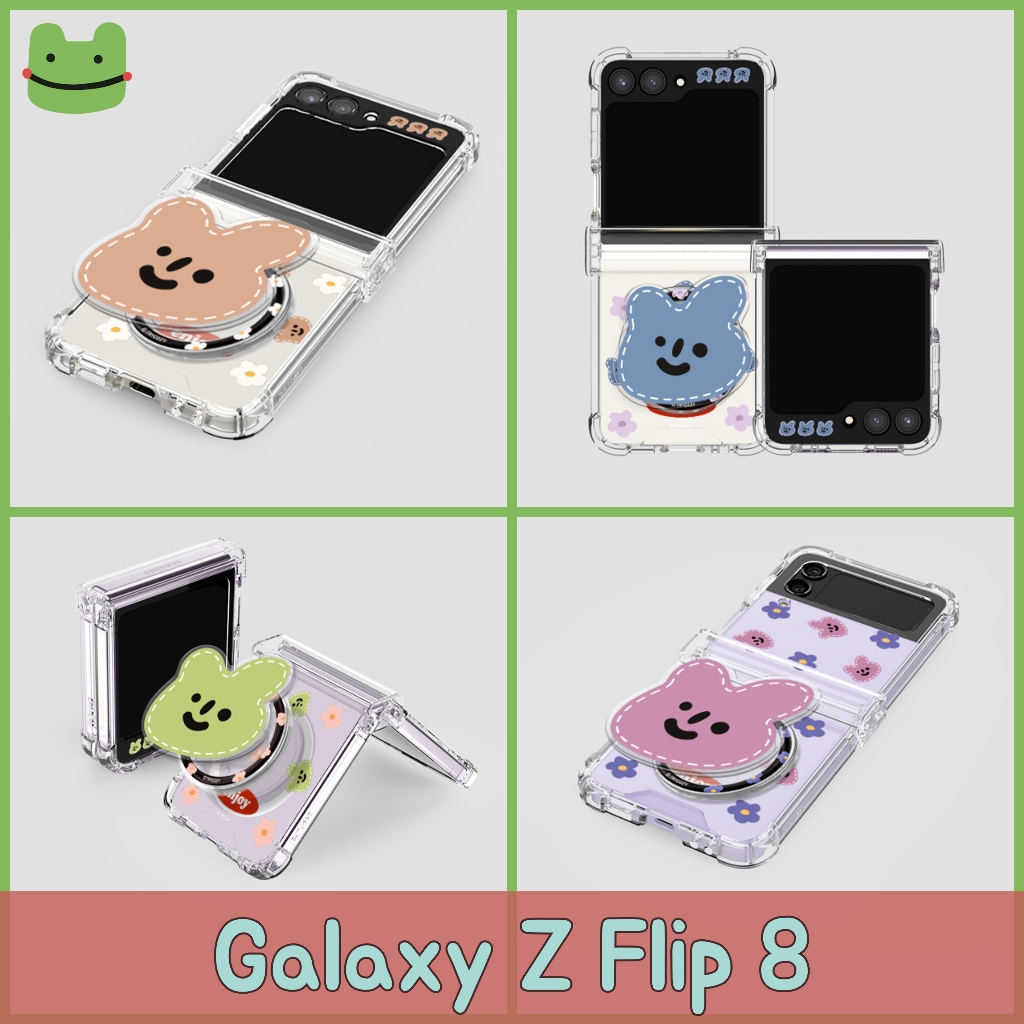 Z Flip 8 Launch Unique Enjoy Stitch Magnetic Hade Bumper Case + Clear Tok SET l TryCozy