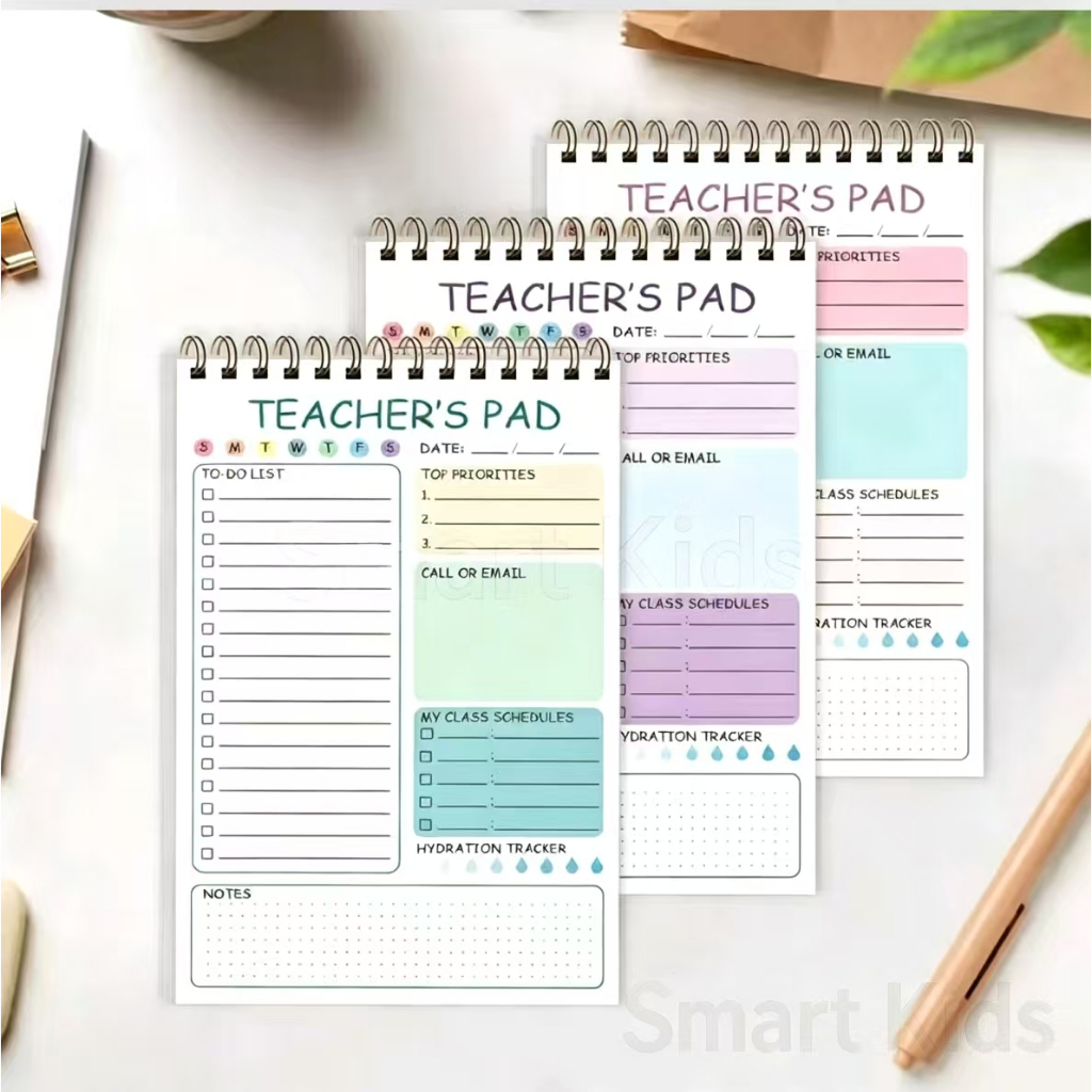 Spiral Teacher Planner Notepad Daily To-Do List Class Schedule Memo Pad