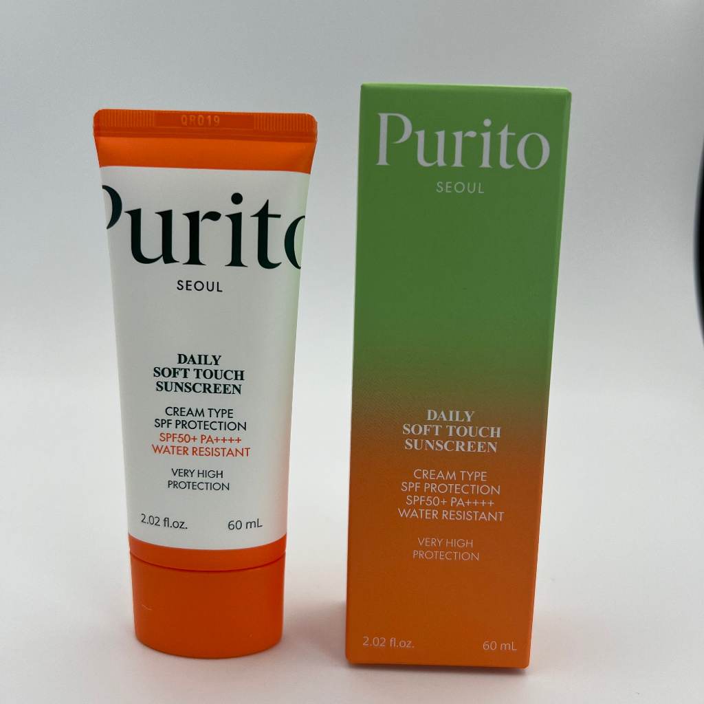[PURITO] ครีมกันแดด แบบสัมผัสนุ่ม 60 มล. 15 มล.