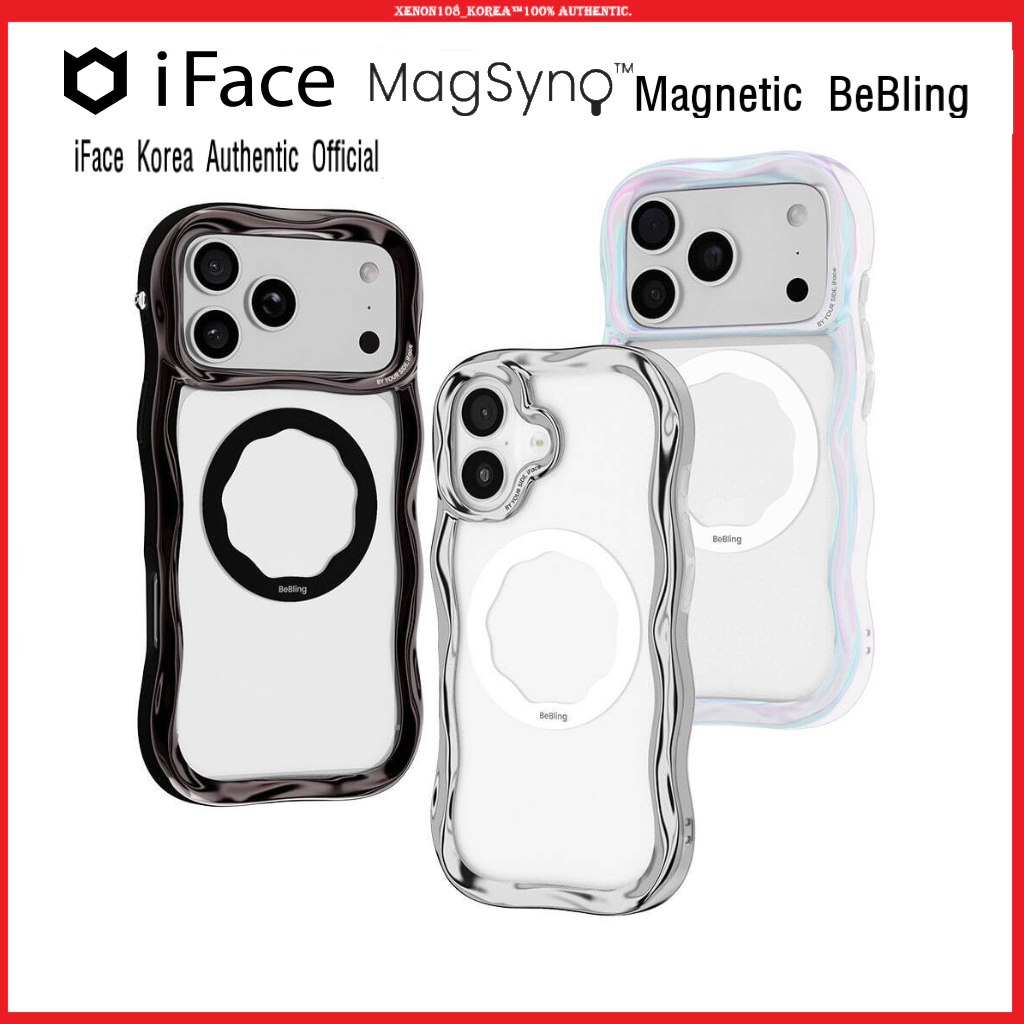 (iFACE) iPhone 18 Pro/Max Magnetic BeBling MagSynq Wave Case สําหรับ iPhone 17 Series/iPhone 16 Seri