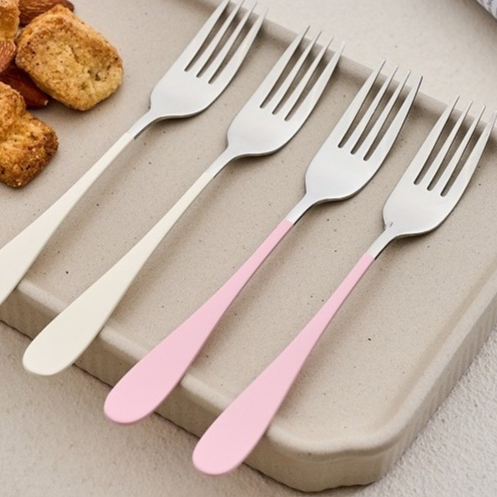[Modern House] Cream Soda Tea Fork 4P Set ครีมชมพู