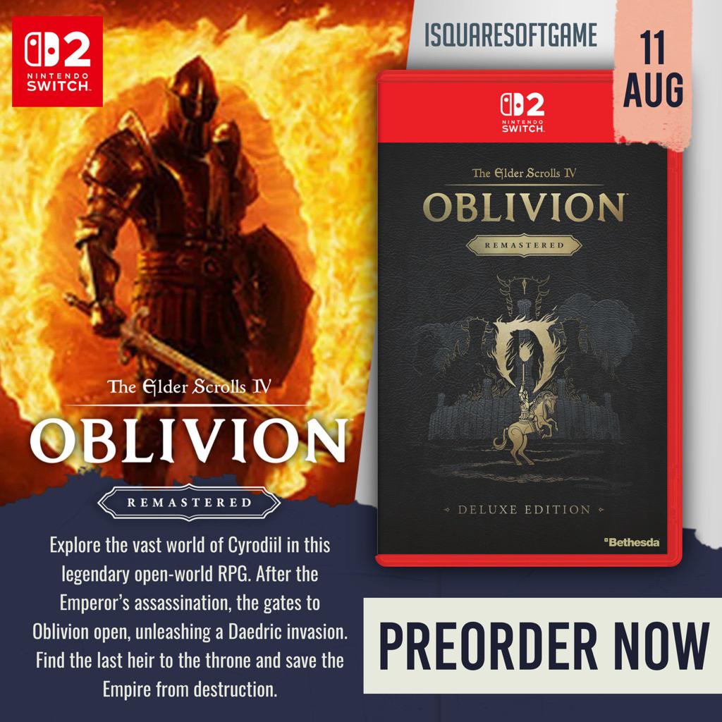 NS2 The Elder Scrolls IV: Oblivion Remastered Nintendo Switch 2