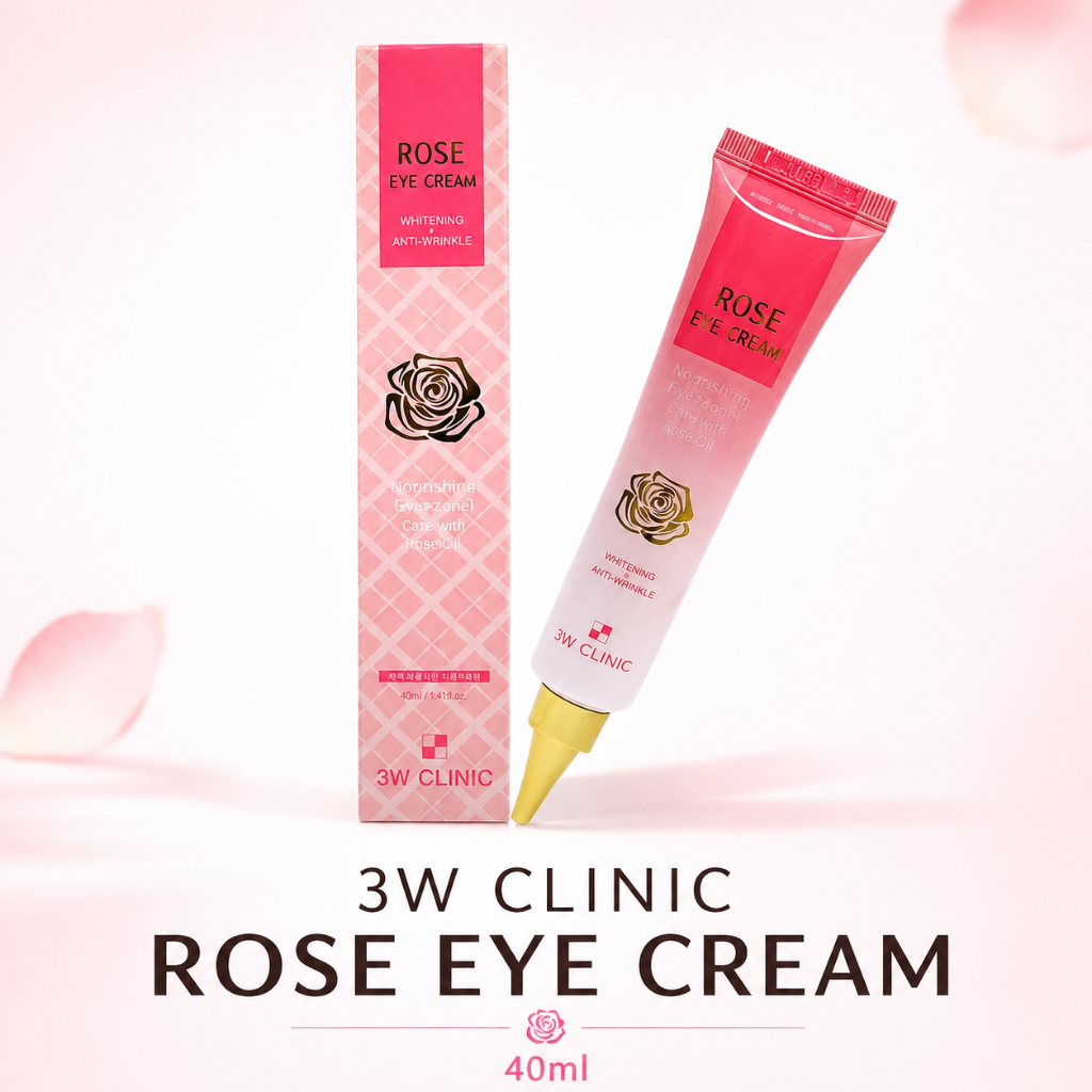 [3W CLINIC] Rose Eye Cream 40ml Korean Skincare Moisturizing Eye Care
