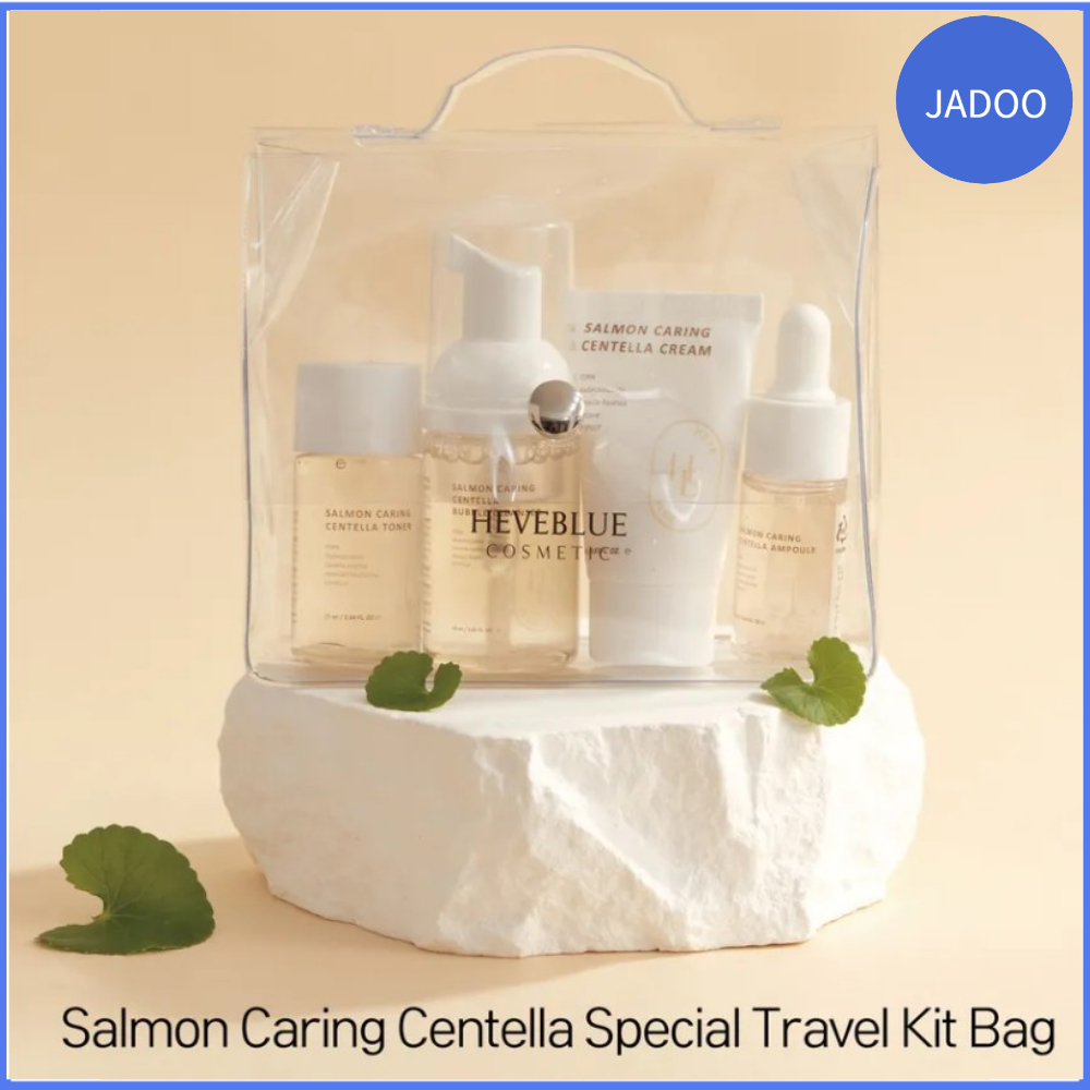 HEVEBLUE Salmon Caring Centella Special Travel Kit Bag